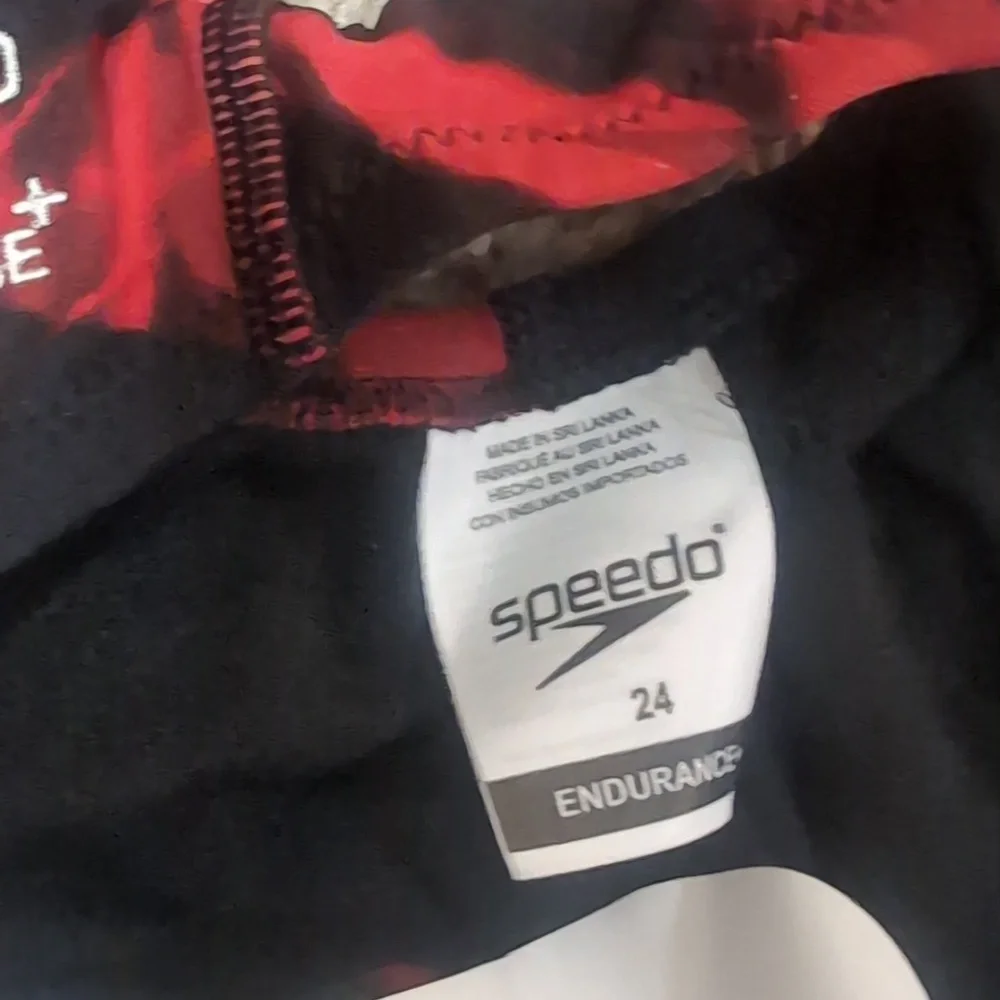 Speedo Red 24 Endurance+Reflected One Back Competition Swim Suit